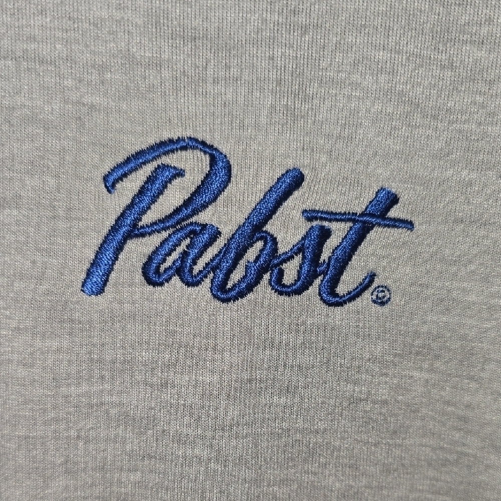 Sport-Tek Gray Long Sleeve Shirt With PABST Embroidery LOT-N - Picture 4 of 5